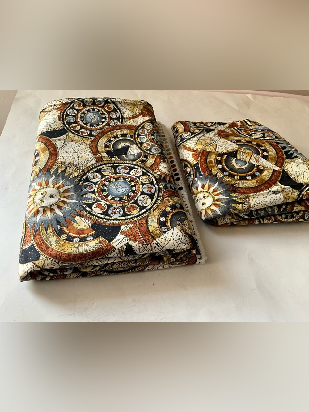 Quilting Sewing Material Hoffman Fabrics Celestials Zodiacs Browns Gray Cotton